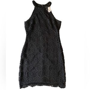 Rue 21 lace high neck black dress. NWT size large.
